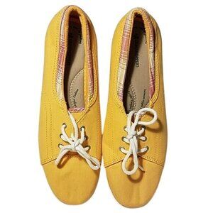Grasshoppers Womens Yellow Canvas Sneakers Shoes Size 9.5M